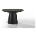Ebony Black 29-inch Round Wood Coffee Table with Pedestal Base G7806