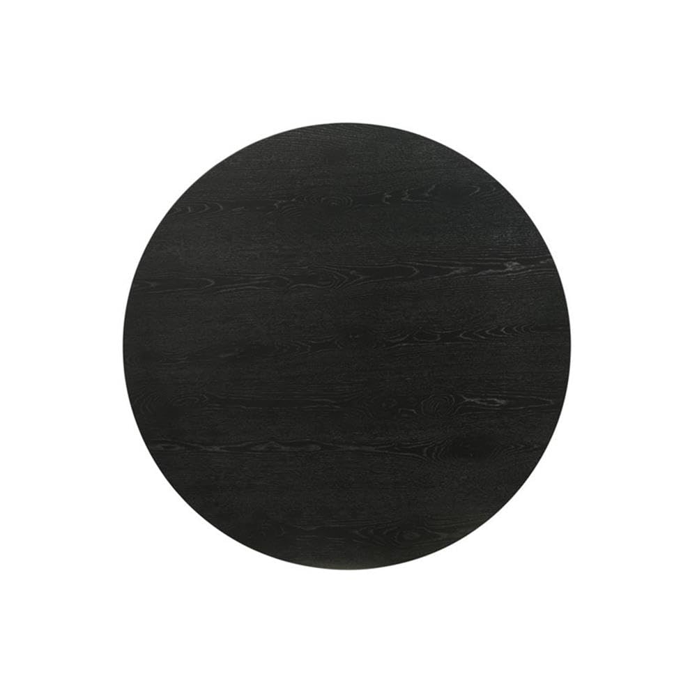 Ebony Black 29-inch Round Wood Coffee Table with Pedestal Base G7806
