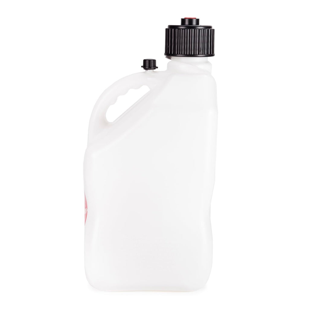 5.5 Gallon Square Motorsport Jug White with Filler Hose Q16831