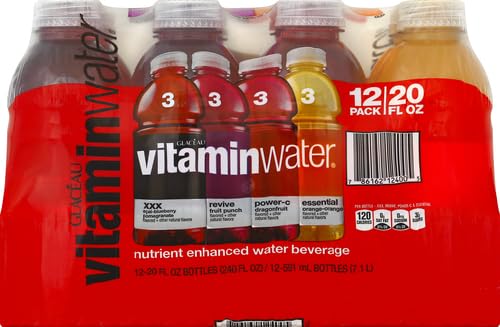 Flavored Water 4 Flavor Variety Pack 20 Fl Oz Bottles Pack of 12 W52672