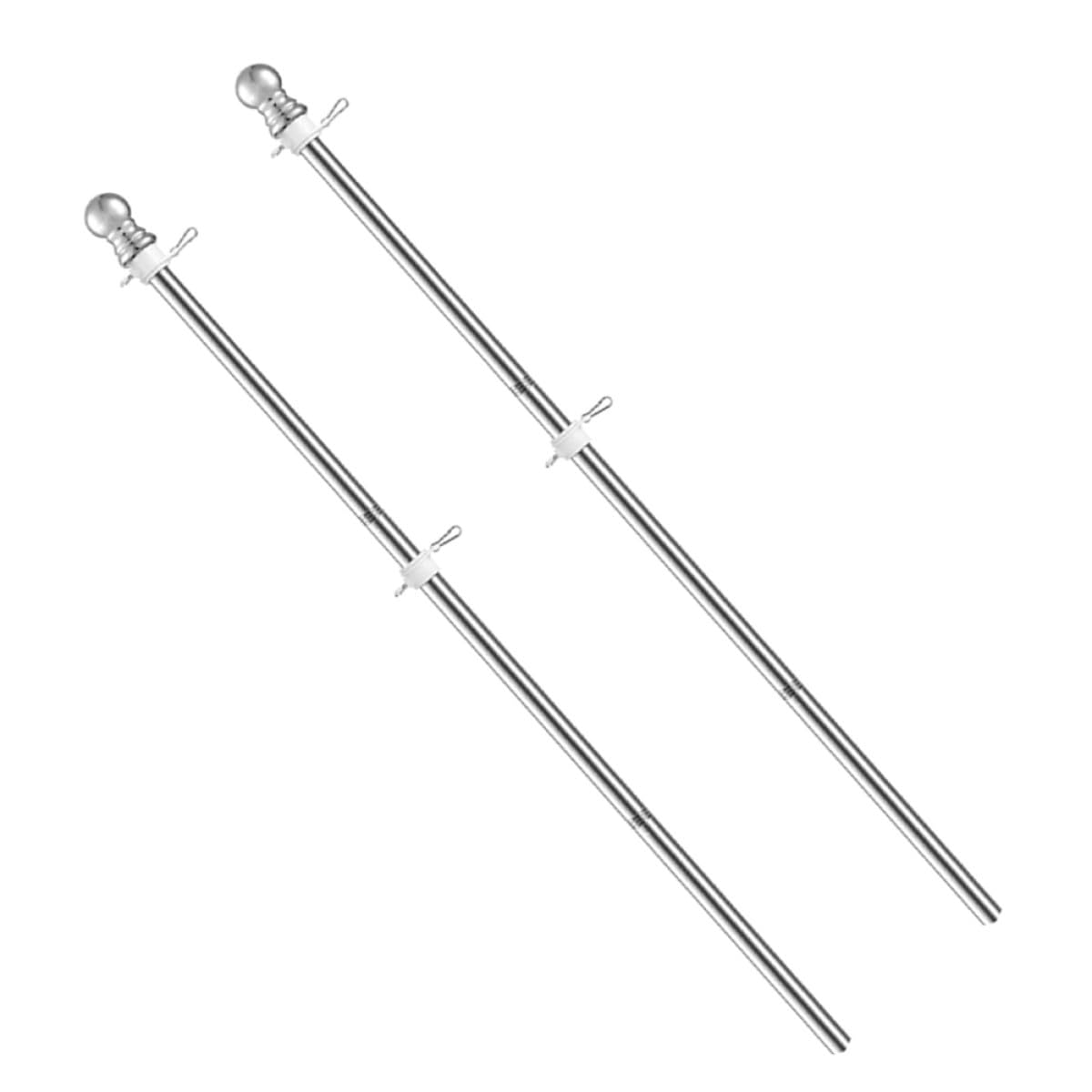 2pcs Stainless Steel Rustproof Outdoor Flag Pole E186