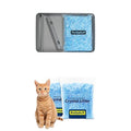 Stainless Steel Reusable Cat Litter Tray with Crystal Litter C262753
