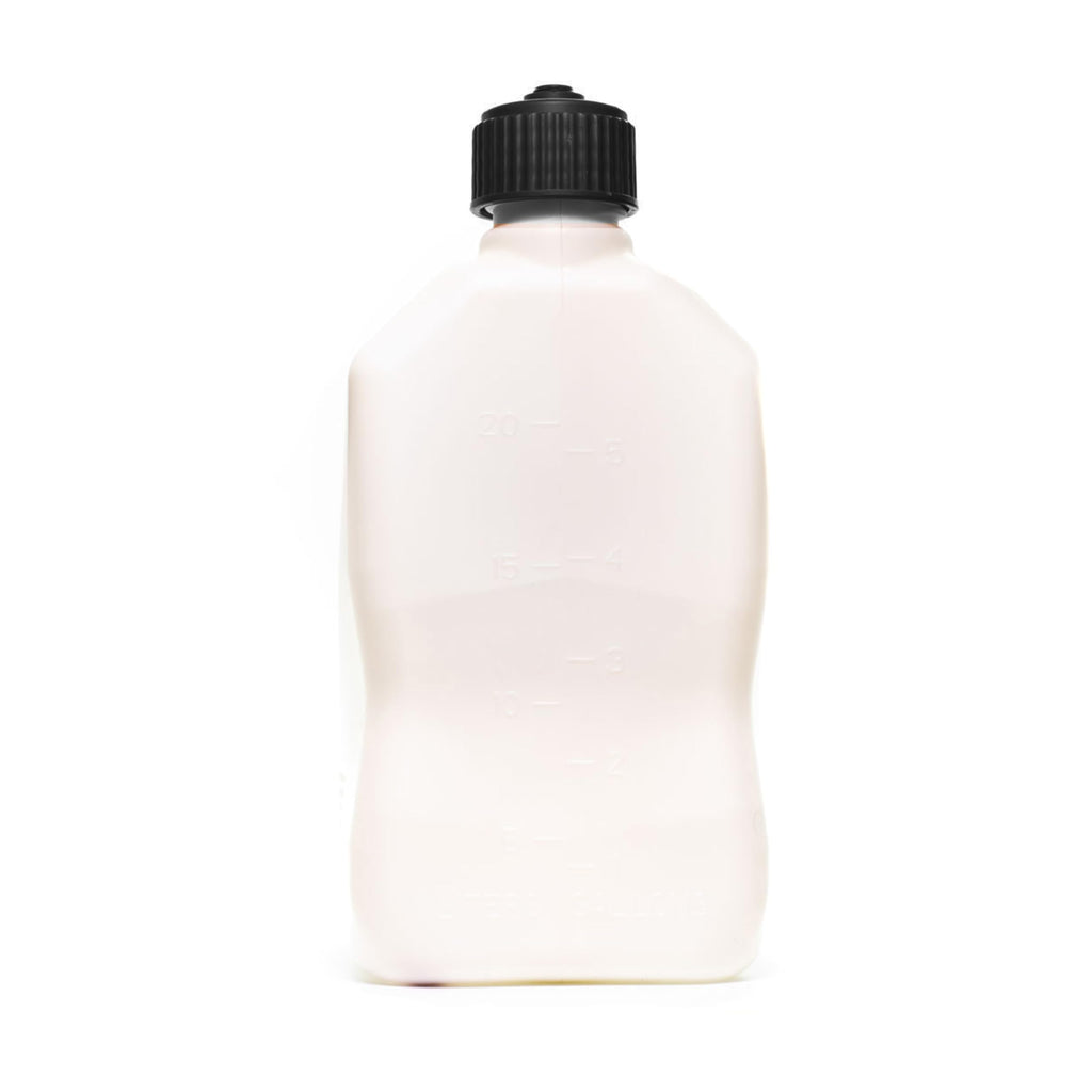 5.5 Gallon Square Motorsport Jug White with Filler Hose Q16831