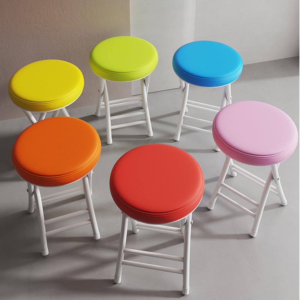 Black 18 Inch Folding Padded Stool U946719
