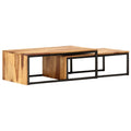 Brown Solid Sheesham Wood Nesting Coffee Table Set of 2 A82237