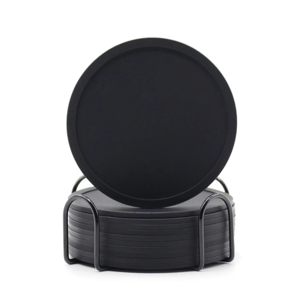 32 Pc Black Silicone Coasters H4140