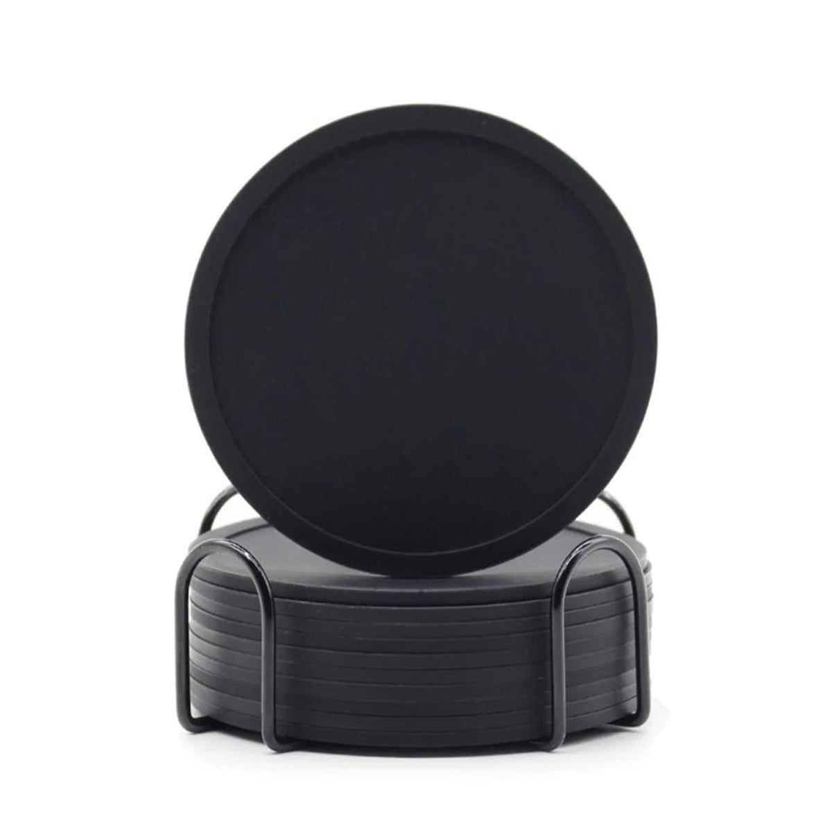 32 Pc Black Silicone Coasters H4140
