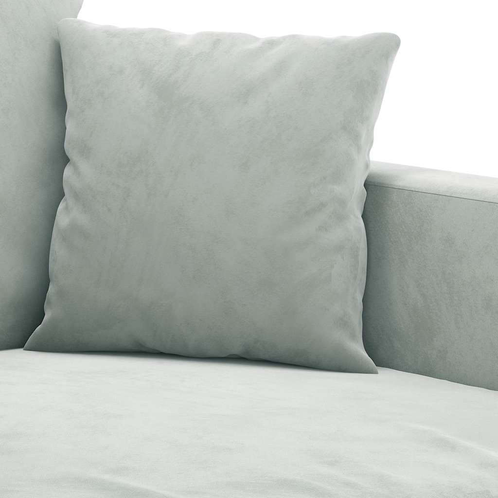 2 Seater Velvet Sofa Light Gray H590