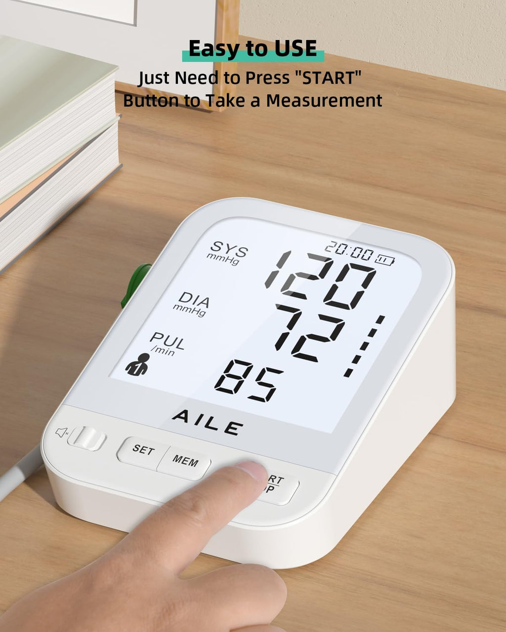 FDA Cleared Blood Pressure Monitor Large LCD Display Z549324