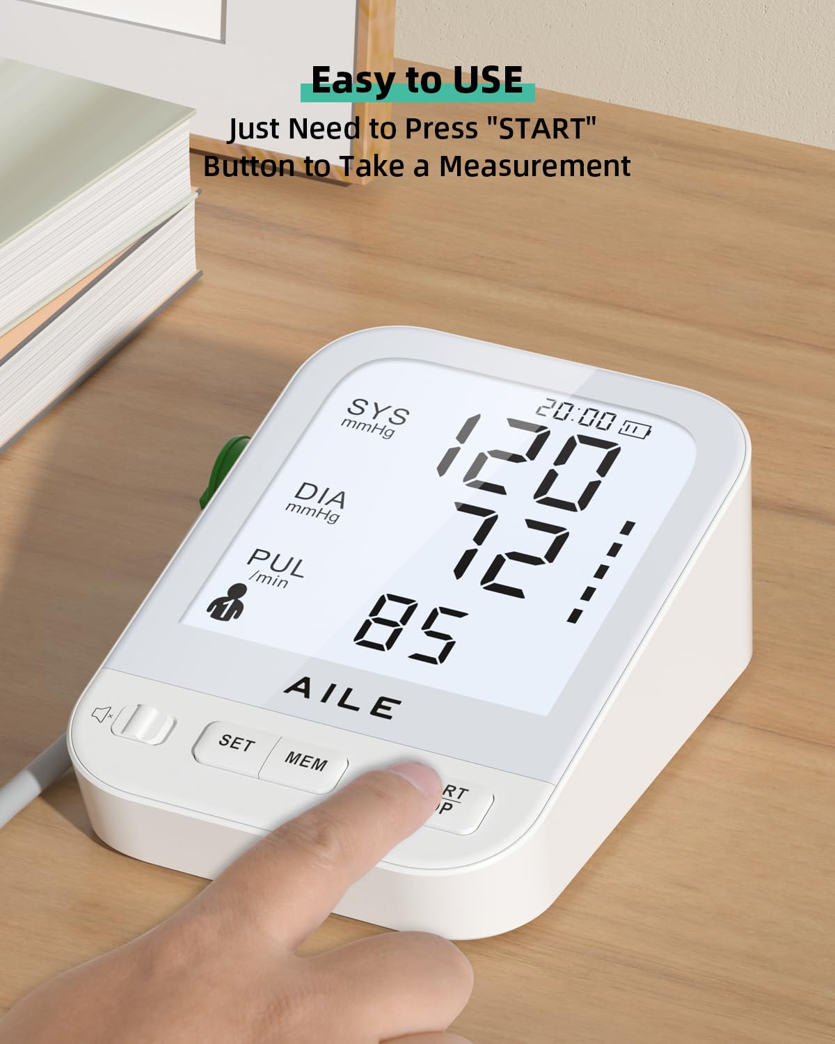 FDA Cleared Blood Pressure Monitor Large LCD Display Z549324
