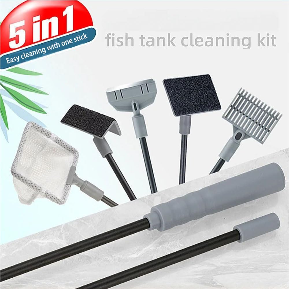 5 in 1 Aquarium Cleaning Tool Kit with Extension Handle S325313