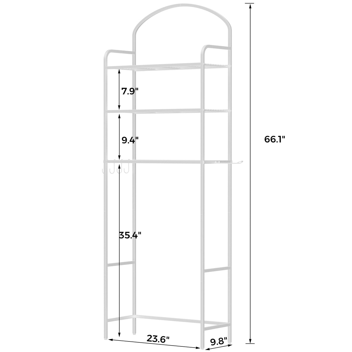 3 Tier Over The Toilet Storage Rack C2641
