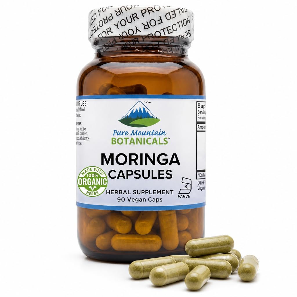 Organic Moringa Oleifera 1000mg 90 Count Vegan Supplement E509629