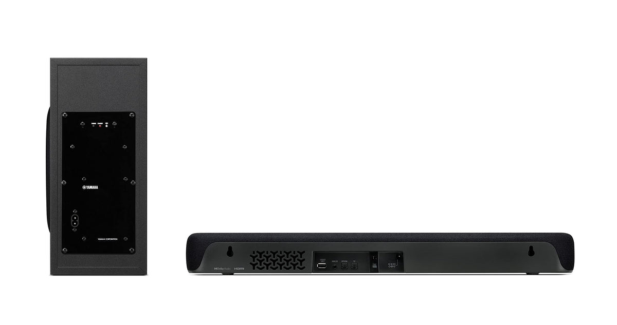 Compact Sound Bar with Wireless Subwoofer and Bluetooth, Black D489171