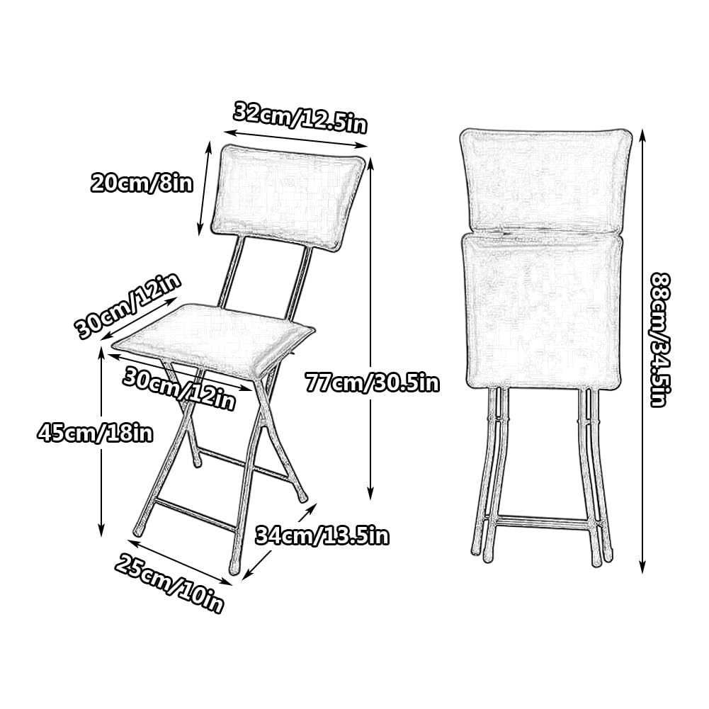 Foldable Counter Height Stool with Backrest G775700