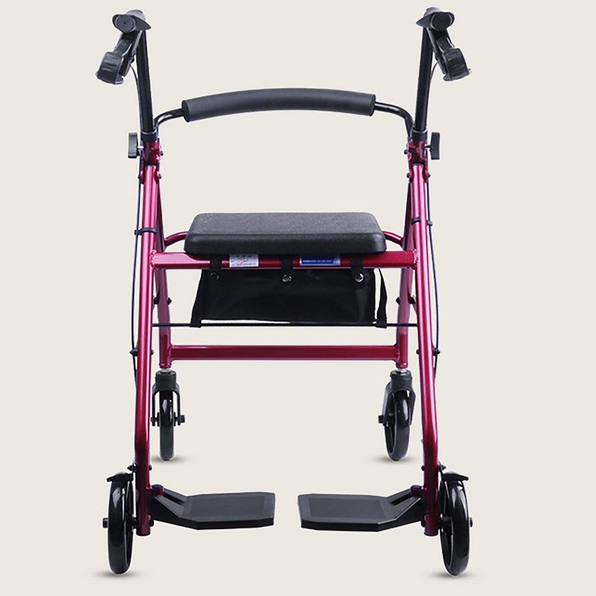 Blue Rolling Walker with Seat Basket Brakes R282416