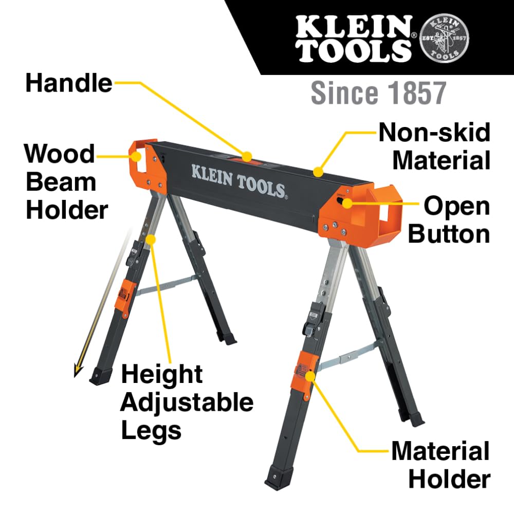 Adjustable Folding Sawhorse 2-Pack L953