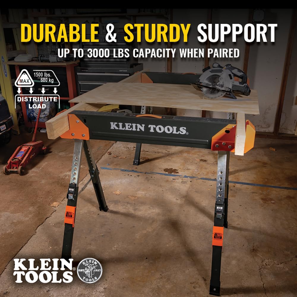 Adjustable Folding Sawhorse 2-Pack L953