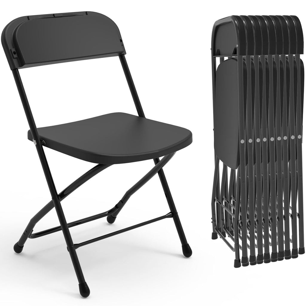 Plastic Folding Chairs Set of 10 T6712