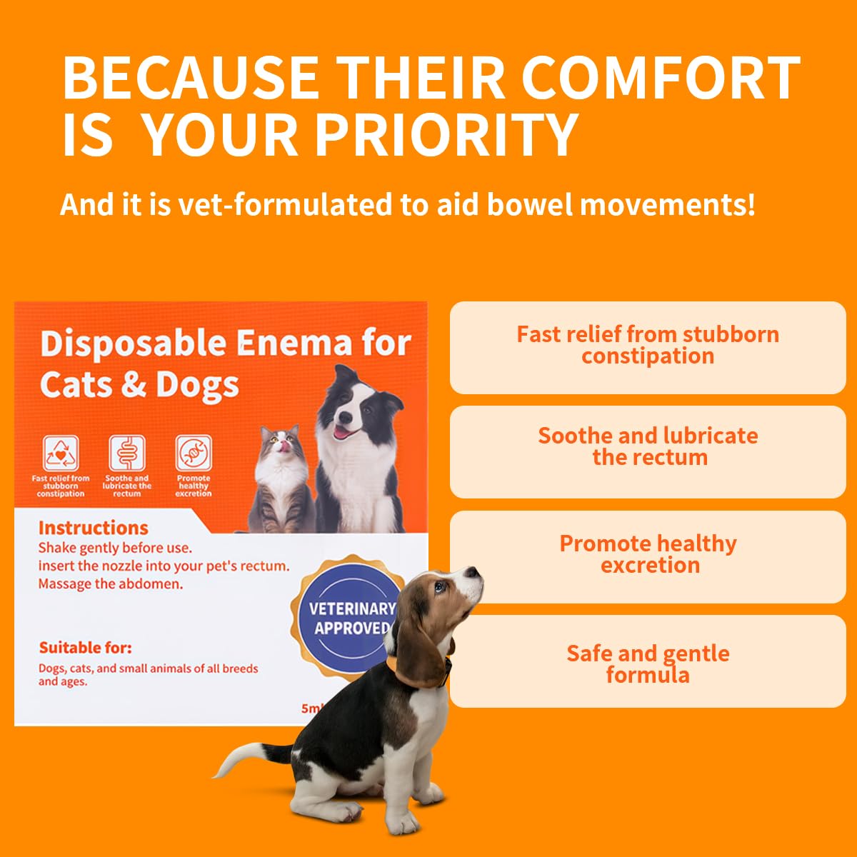 Disposable Enema for Cats & Dogs 5 mL 4 Pack D49426