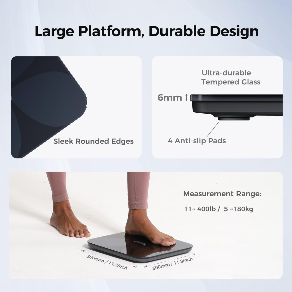 Smart Bluetooth Body Composition Scale 400lb F242