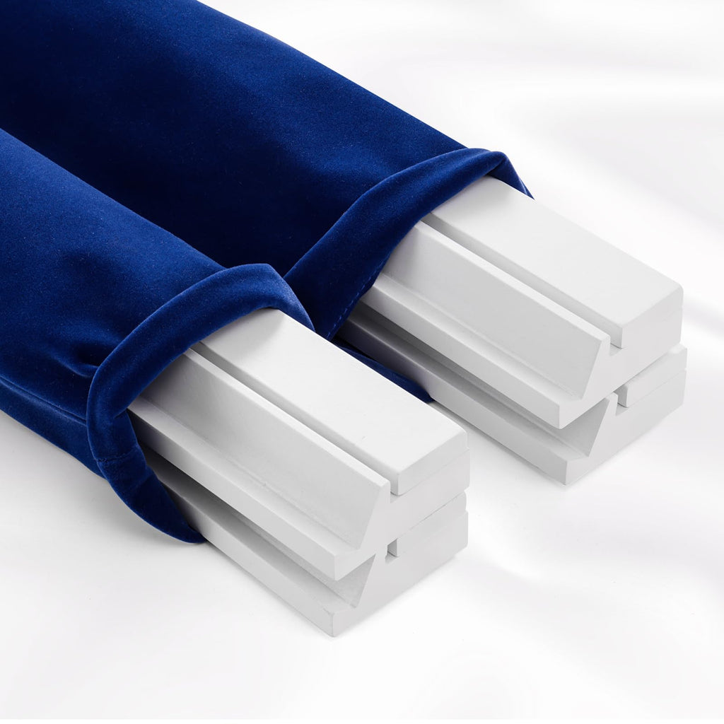 Blue Velvet Drawstring Storage Bag with 2 Compartments G572517