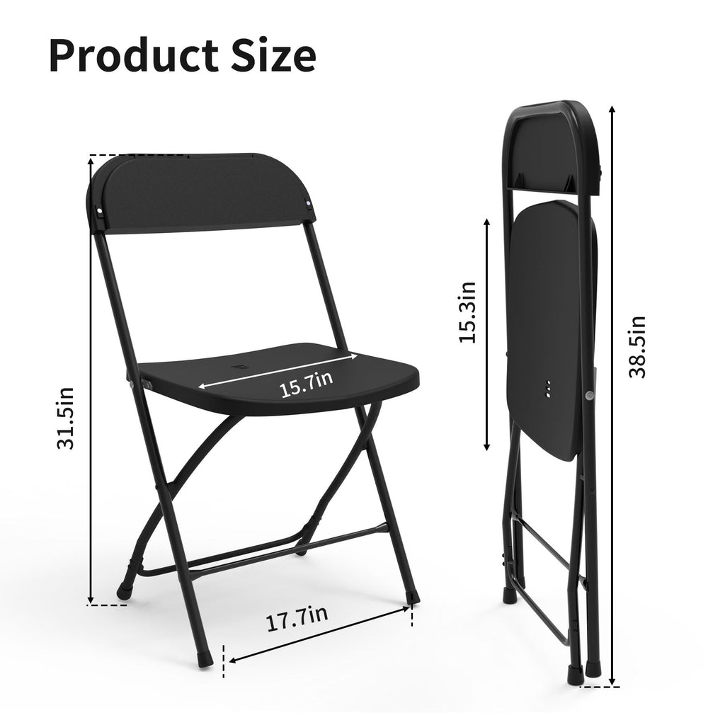 Plastic Folding Chairs Set of 10 T6712