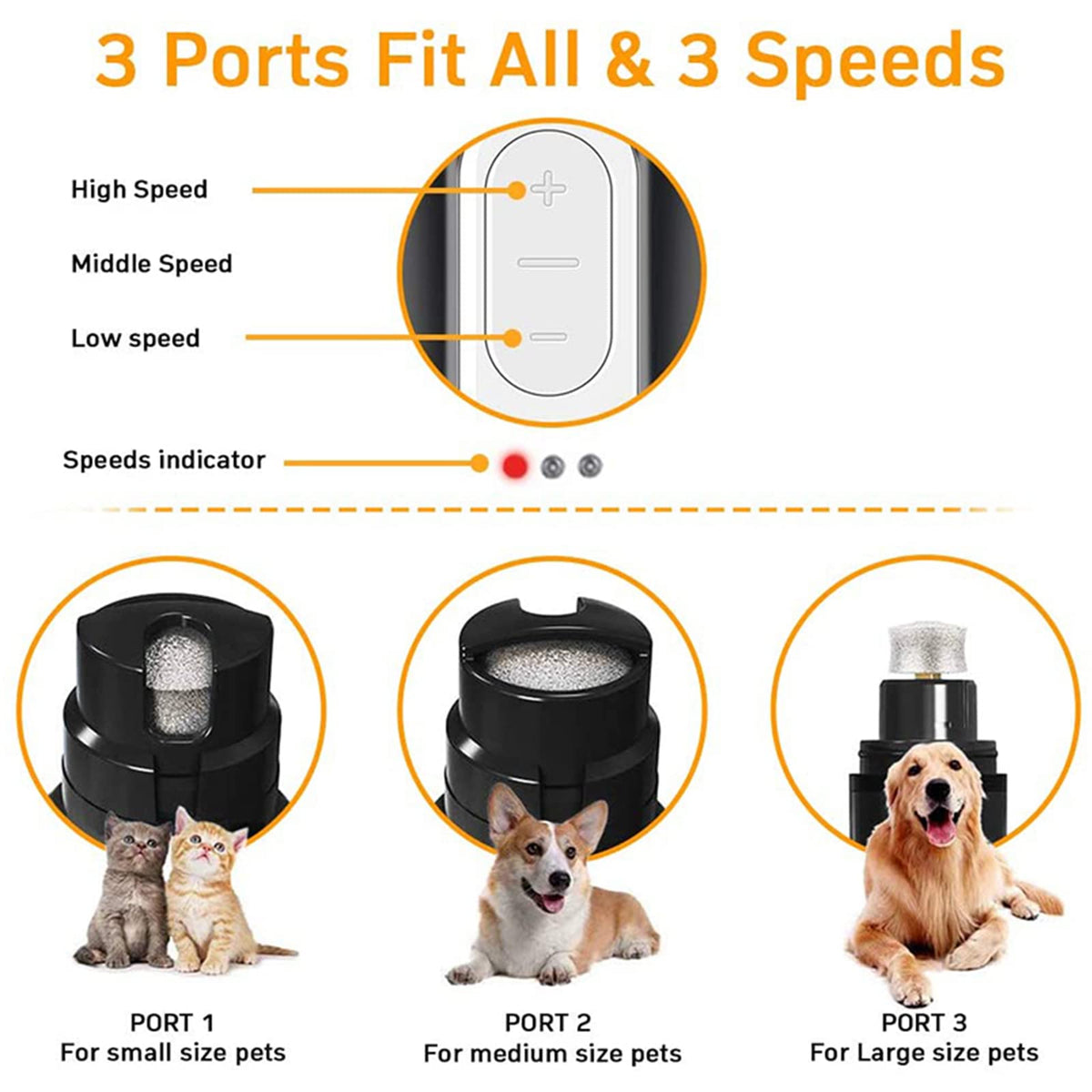 4 in 1 Electric Dog Nail Grinder H90995