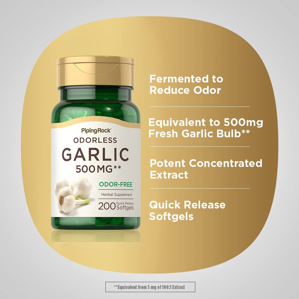 Odorless Garlic Supplement 200 Softgels F304