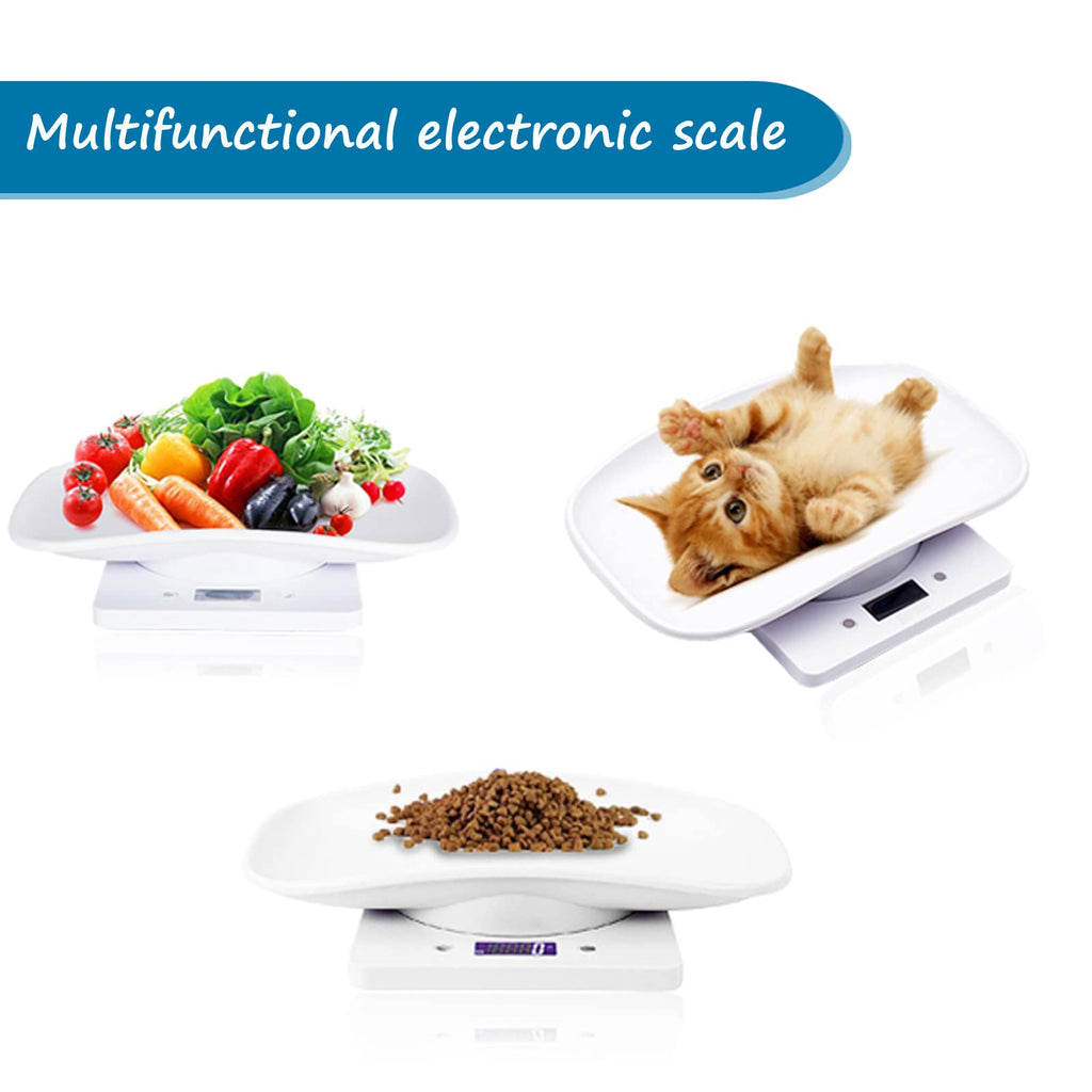 Newborn Kitten & Puppy Weight Scale White 12in x 8in C9863