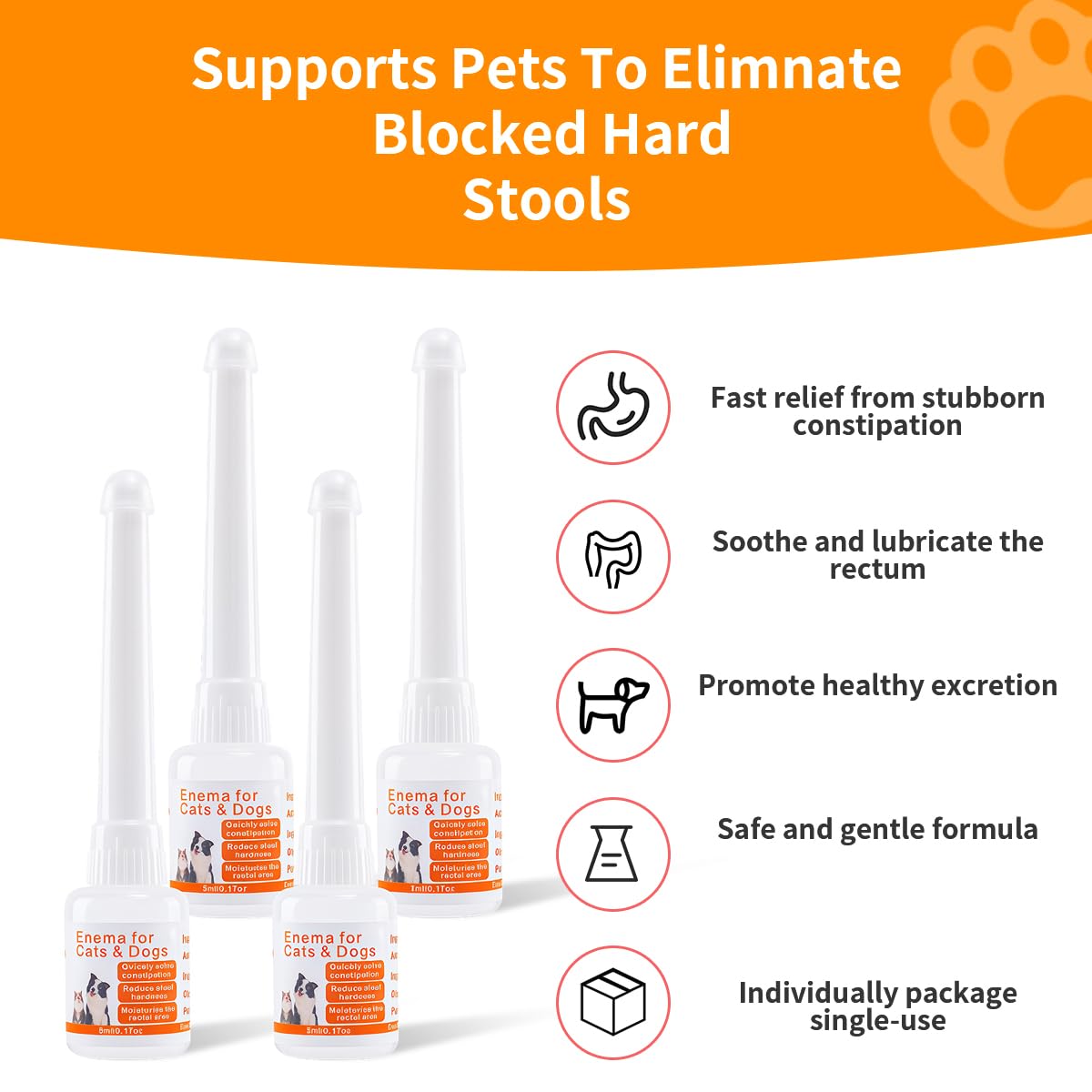 Disposable Enema for Cats & Dogs 5 mL 4 Pack D49426