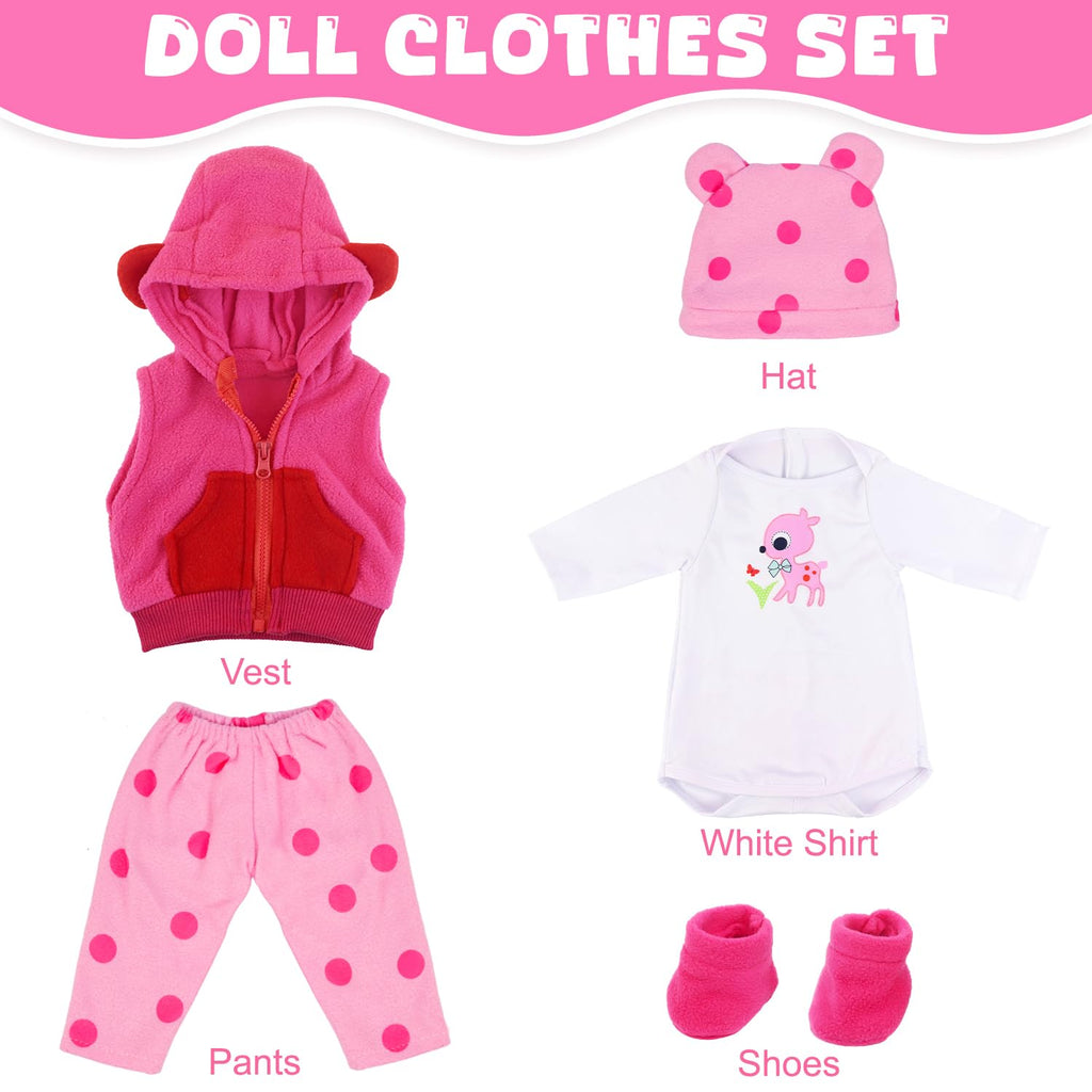 5 Pcs Baby Doll Clothes Set O29840