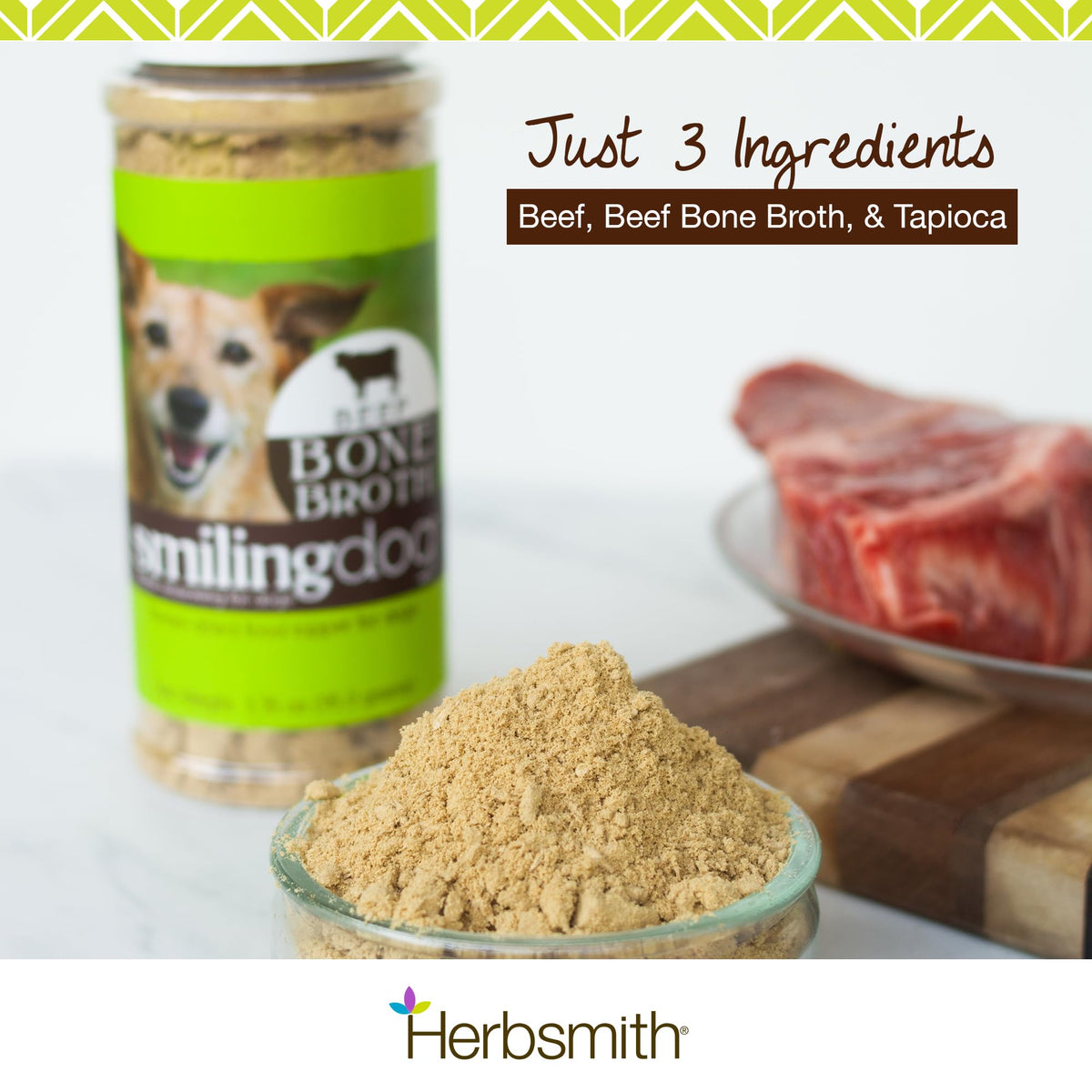 Freeze Dried Beef Bone Broth Powder for Dogs, 3.35 oz X556
