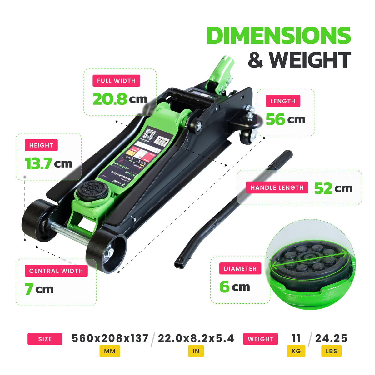 2.5 Ton Low Profile Hydraulic Floor Jack L317