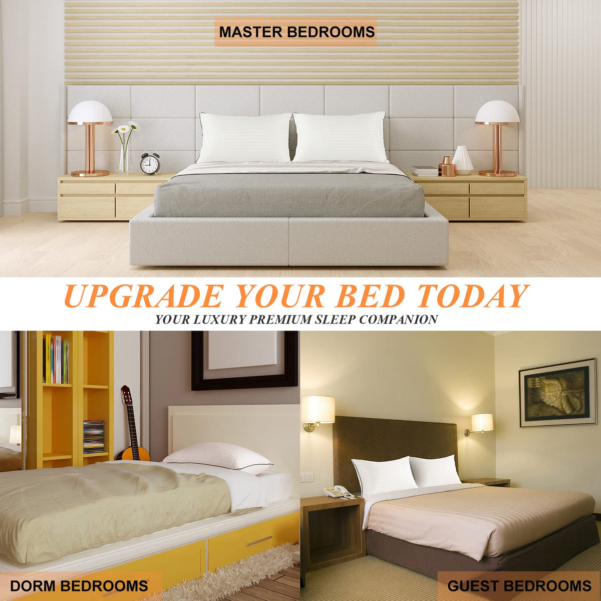 King Size Bed Pillows Set of 2 V204