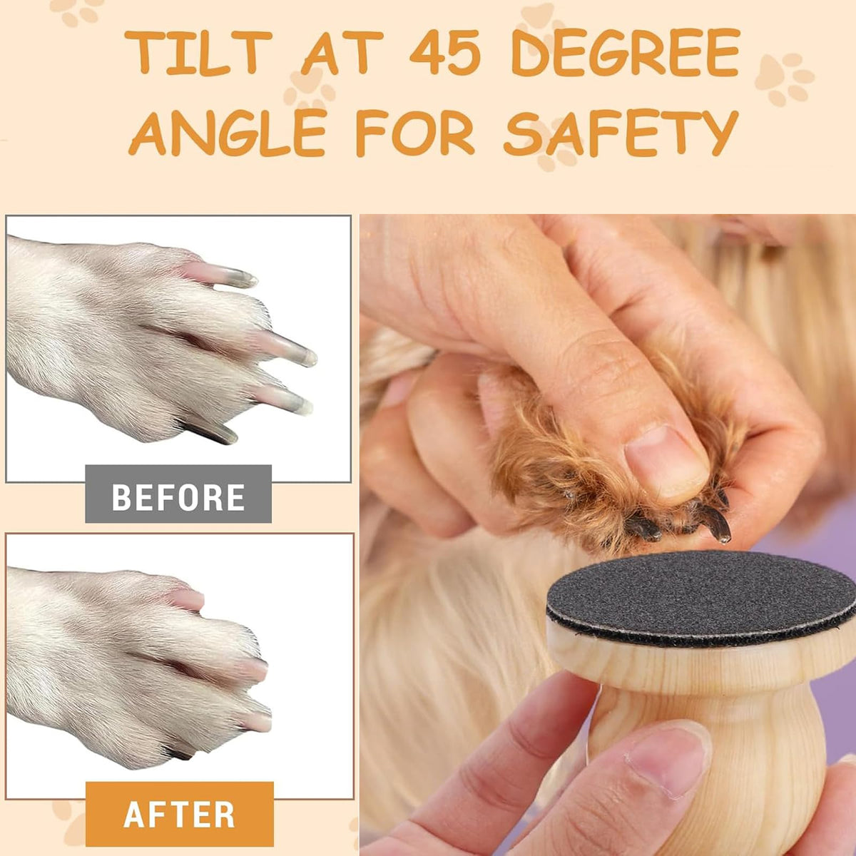Dog Nail File with 6 Pcs Filing Disc Q72018