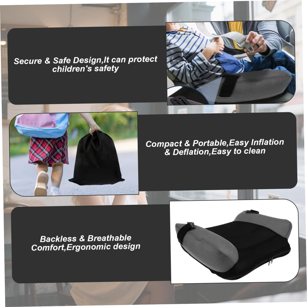 Inflatable Backless Booster Seat with Buckle & Carry Bag R335626