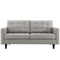 Light Gray Upholstered Fabric Loveseat R5326