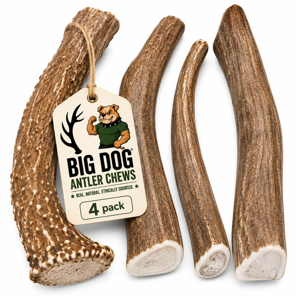 Deer Antler Dog Chews One Pound B863