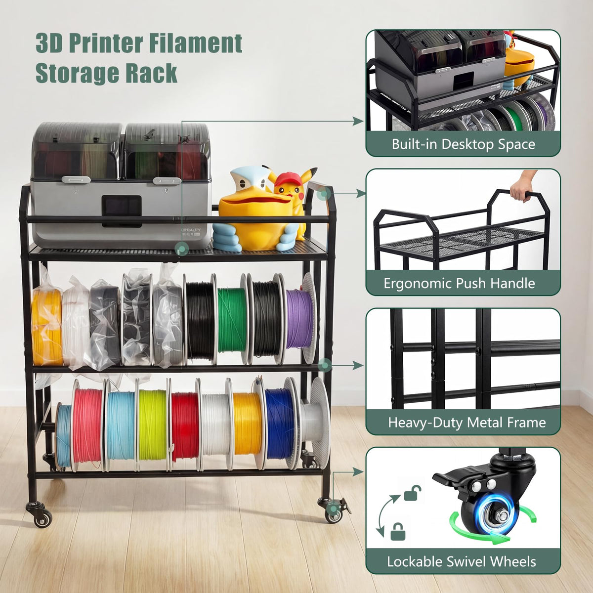Filament Storage Rack with Wheels Y9871
