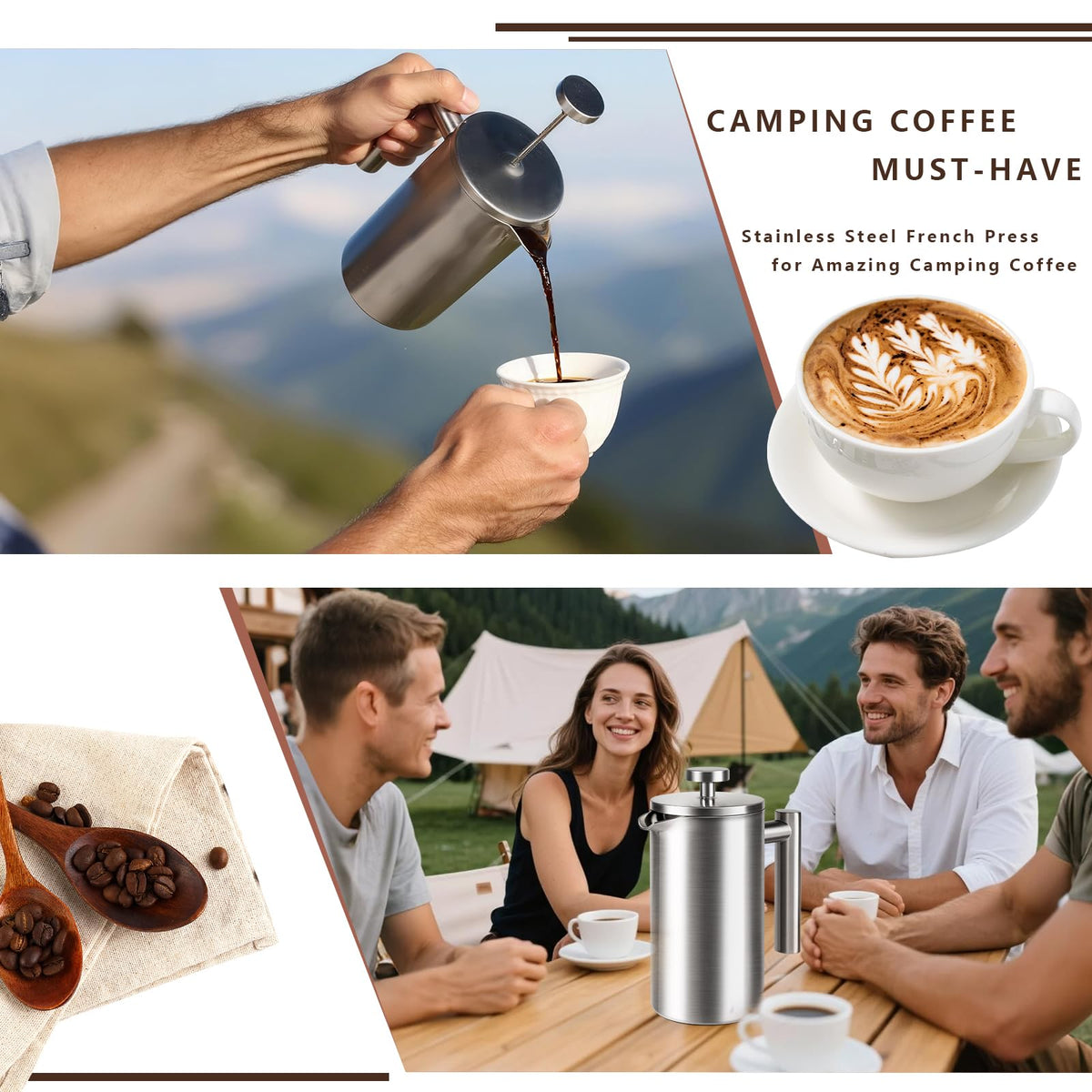 34 oz Stainless Steel French Press B20169