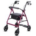 Blue Rolling Walker with Seat Basket Brakes R282416