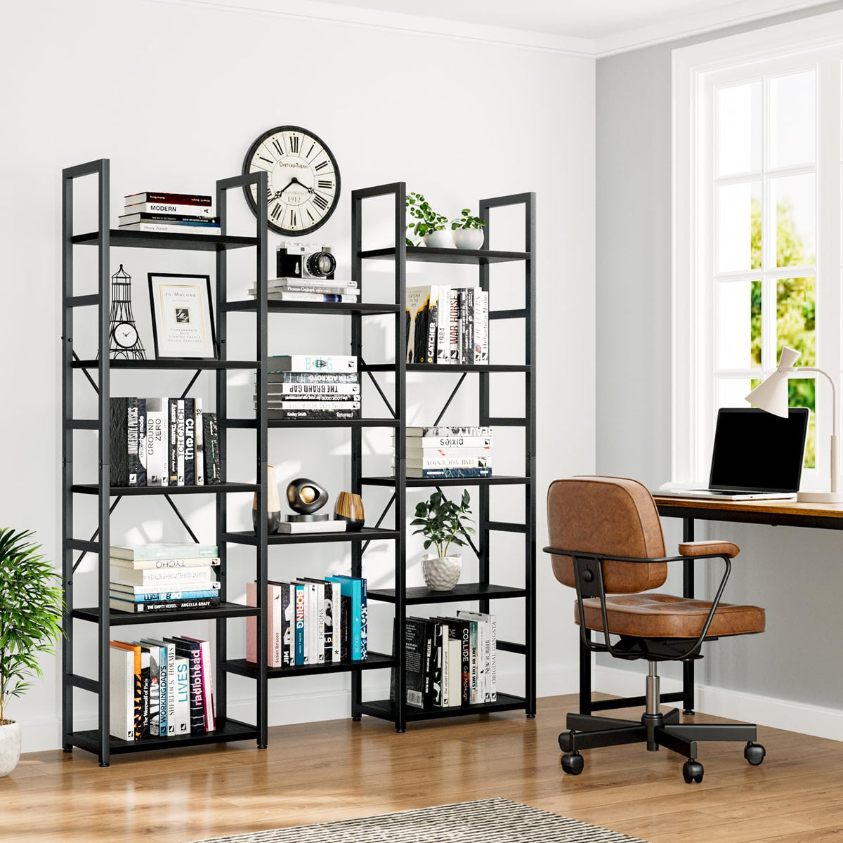 Black 5 Tier Bookshelf P54120
