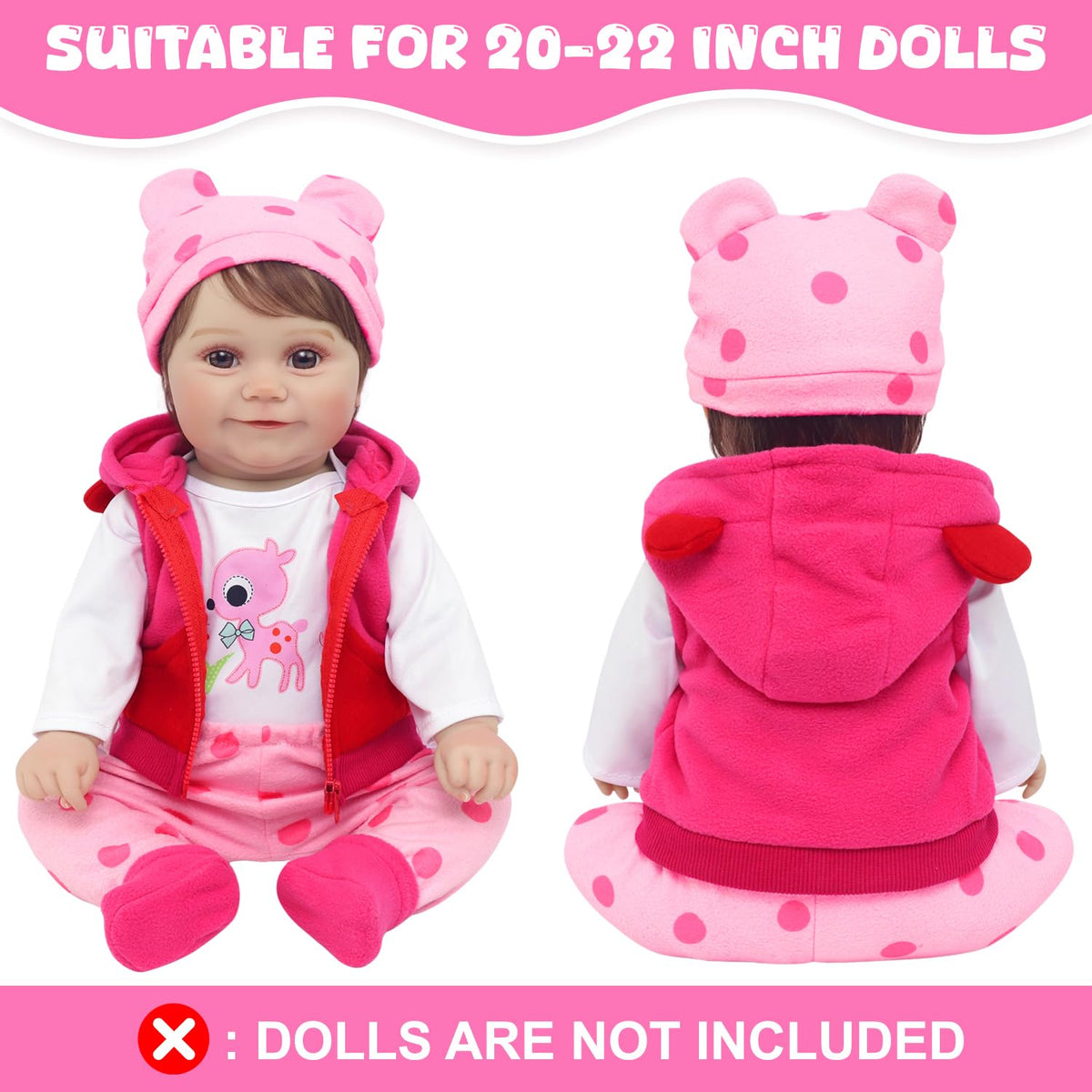 5 Pcs Baby Doll Clothes Set O29840