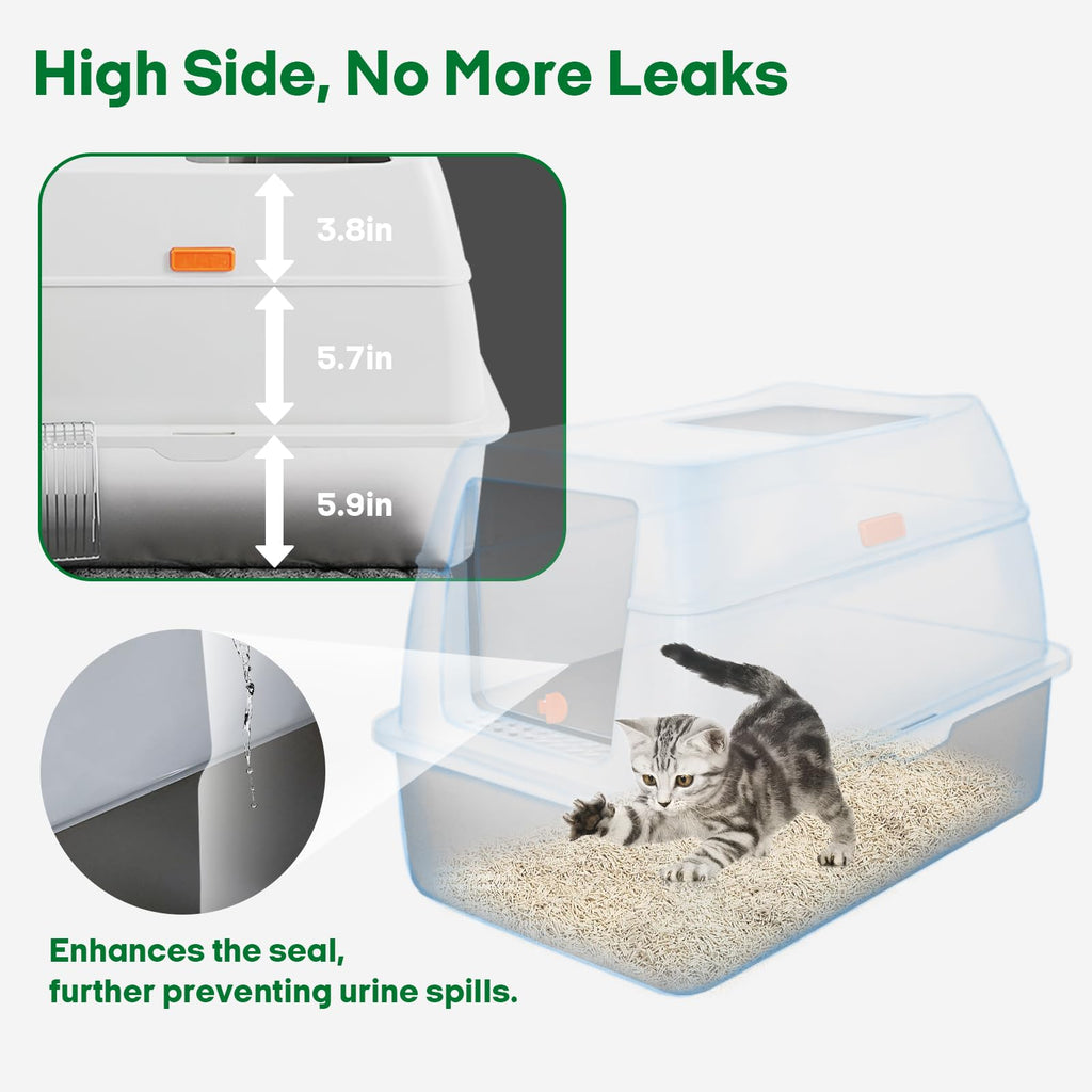 Stainless Steel Extra Large Top Entry Cat Litter Box Set H22471