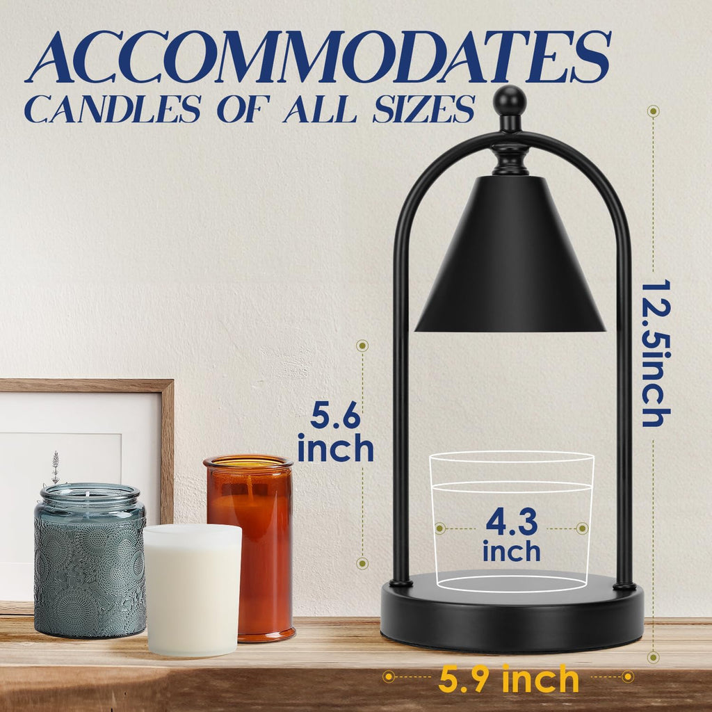 Black Candle Warmer Lamp with Timer I12386