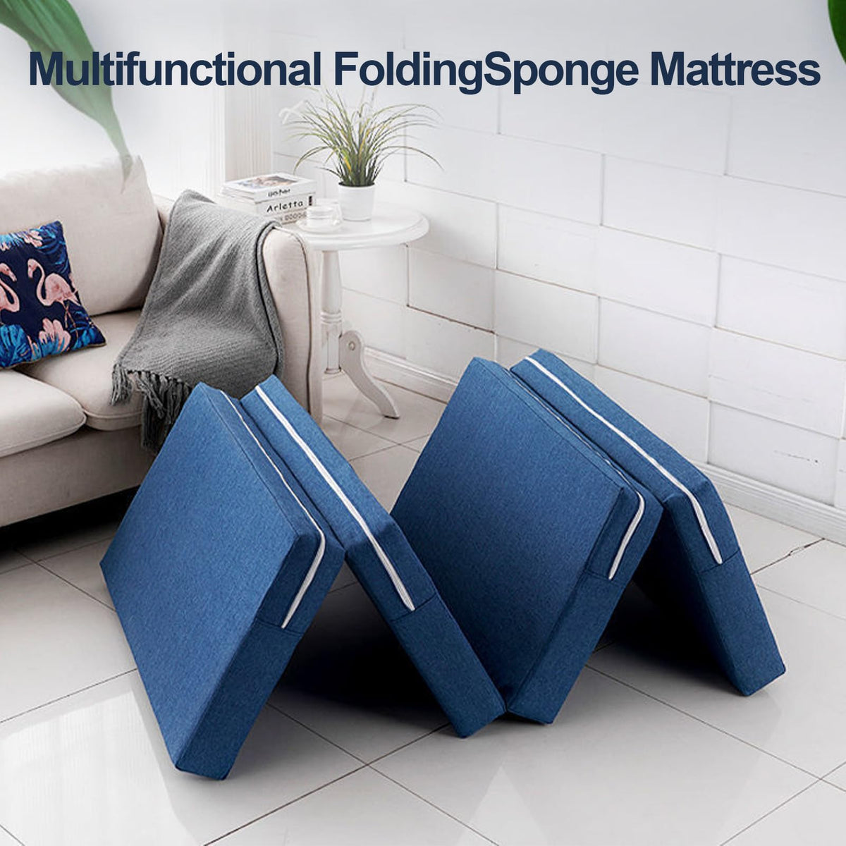Folding Memory Foam Mattress with Washable Fabric Cover G3572