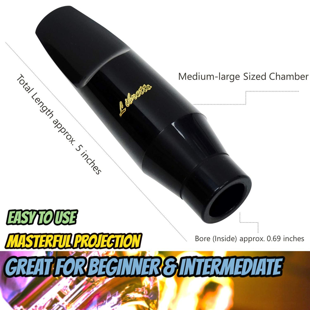 Baritone Saxophone Mouthpiece Kit Standard Set with ABS 4C Mouthpiece D479