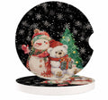 Black Ceramic Car Coasters 2 Piece Set V770165