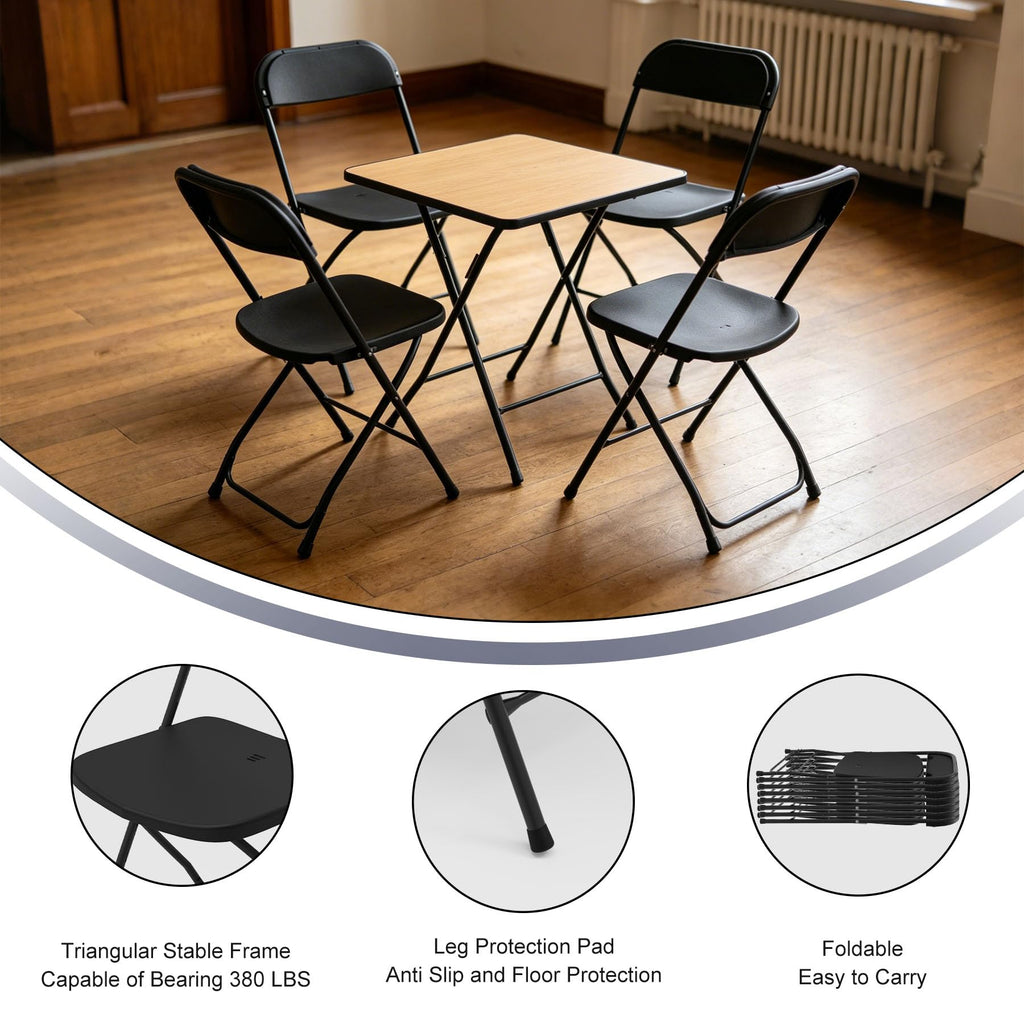 Plastic Folding Chairs Set of 10 T6712